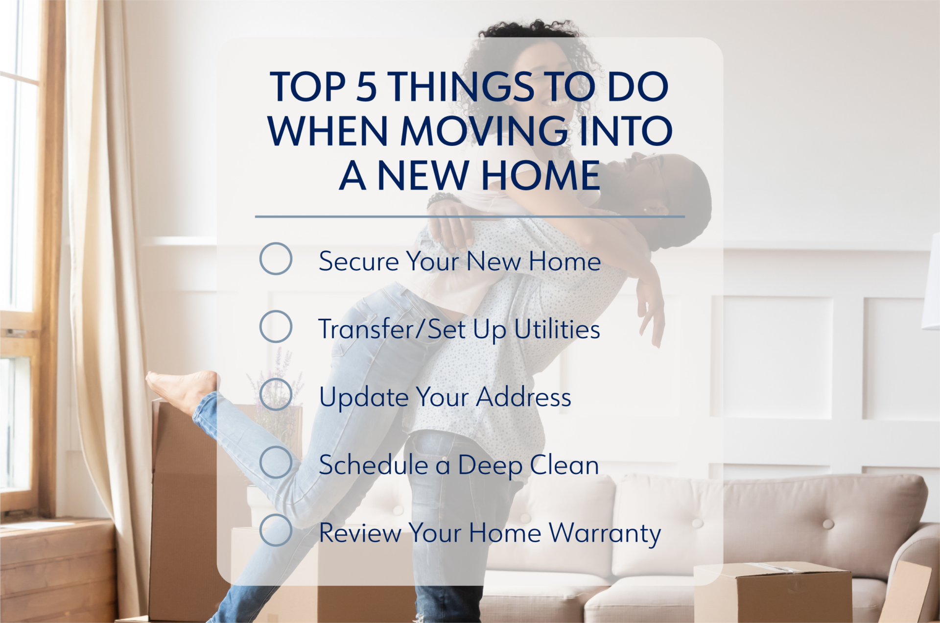 New Home Move In Checklist Highlands